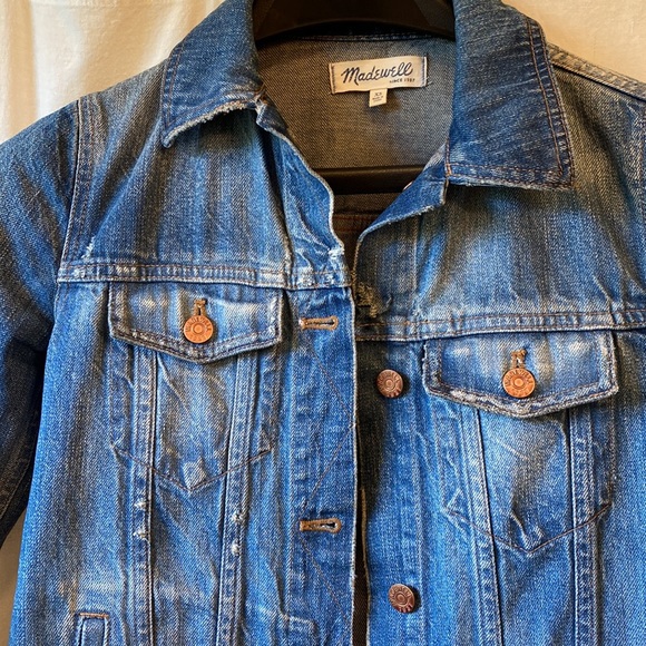 Madewell distressed jean jacket size xs - Picture 3 of 5